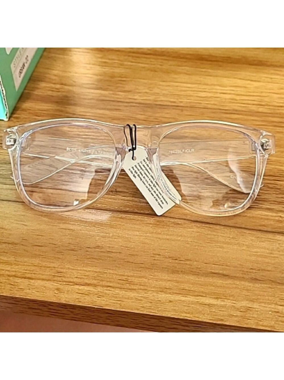 SPEXX Blue Light filtering eyeglasses clear Oversized frame NWT